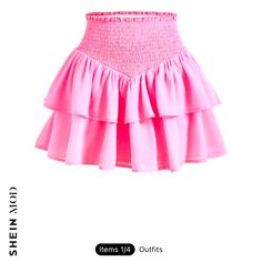 Size Small; Brand New With Tags; Super Stretchy Waist And Lightweight; Additional Layer Underneath To Avoid Transparency Cute Solid Color Summer Skirt, Trendy Pink Mini Skirt For Vacation, Baby Pink Skirt, Cute Summer Skirt, Skirt Set Outfit, Shein Skirts, Clothes Board, Y2k Mini Skirt, Vegan Leather Skirt