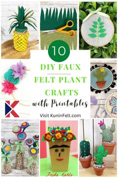 10 diy faux felt plant crafts with printables