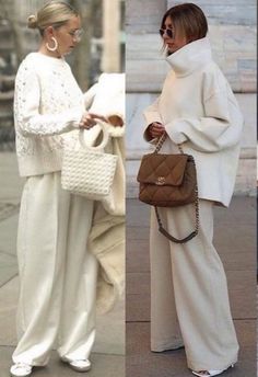 Winter White Outfits For Women, Office Couture, Winter White Outfit, White Look, Casual Chique, Stylish Clothes, 가을 패션, White Outfits