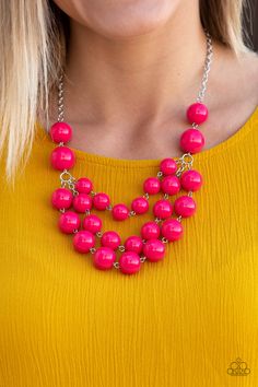 Paparazzi Accessories-Miss Pop-YOU-larity - Pink Necklace Paparazzi Accessories Jewelry, Pink Necklace, Paparazzi Accessories, Pretty Style, Pink Beads, Affordable Jewelry, Paparazzi Jewelry, Silver Chain Necklace, Boutique Jewelry