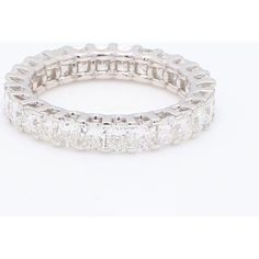 Ninacci 18K White Gold Eternity Band with 26 Radiant Cut Diamonds - 3.70 Carat Total Diamond Weight - Size 6.5 Gold Eternity Band, Transitional Fashion, Radiant Cut Diamond, Radiant Cut, Fashion Event, Eternity Band, Eternity Bands, Versatile Style, Modern Woman