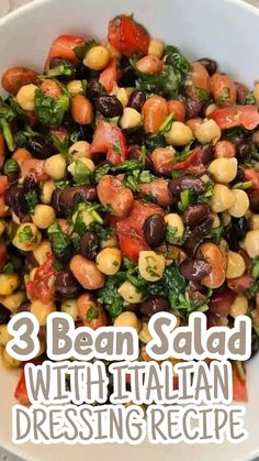 three bean salad with italian dressing recipe