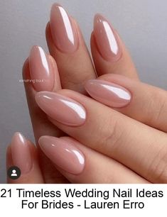 21 Timeless Wedding Nail Ideas For Brides - Lauren Erro $ #Nails Ideas #Nails Inspiration Acrylic #Nails Latina Minimalist Nail, Pink Nail, Oval Nails, Neutral Nails, Nature Tattoos, Prom Nails, Chic Nails, Short Acrylic Nails, Acrylic Nail Designs