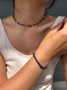 This beaded necklace is the perfect handmade summer accessory. Crafted with Japanese Miyuki beads and 7-strand American steel wire, it combines durability and elegance. Its universal size and adjustable length ensure a comfortable fit, while surgical steel clasps add durability and reliability.