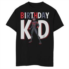 He will love wearing this Boys 8-20 Marvel Spiderman Miles Morales Birthday Kid Graphic Tee. He will love wearing this Boys 8-20 Marvel Spiderman Miles Morales Birthday Kid Graphic Tee. FEATURES Crewneck Short sleevesFABRIC & CARE Cotton Machine wash Imported Size: Medium. Color: Black. Gender: male. Age Group: kids. Material: Cotton Blend|Cotton. Miles Morales Birthday, Spiderman Miles Morales, Spiderman Miles, Spider Man Miles, Spider Man Miles Morales, Spiderman Birthday Party, Miles Morales Spiderman, Maryland Terrapins, Spiderman Birthday