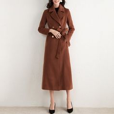 Women Long Wool Maxi Coat,Double Breasted Woolen Overcoat,Custom Coat,Wool Blend Long Coat,Winter Coat Women,Black Long Coat Vivian7 W107 Vivian Seven Brown Double-breasted Wool Coat For Winter, Winter Brown Double-breasted Wool Coat, Plaid Wool Coat For Winter, Brown Wool Coat For Office In Winter, Brown Wool Office Coat For Winter, Elegant Plaid Wool Coat For Fall, Plaid Long Wool Coat For Fall, Brown Wool Coat For Office In Fall, Elegant Plaid Winter Outerwear