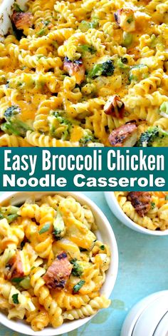 this easy broccoli chicken noodle casserole is the perfect side dish