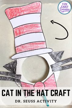 the cat in the hat craft with scissors