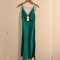 Modal Fabric ,Long, Sleeveless Crossover Back Dress Casual Green Camisole Dress, Green Camisole Slip Dress For Summer, Chic Green Camisole Dress, Green Sleeveless Slip Dress For Vacation, Mango Maxi Dress, Flare Long Dress, Purple Floral Maxi Dress, Long Green Dress, Linen Sundress