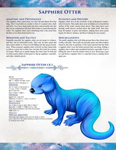 the blue creature is depicted in this space themed info sheet, which includes information about its surroundings