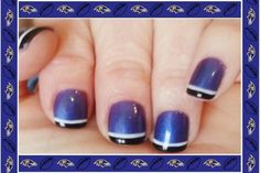 Baltimore ravens nails Raven Outfits, Nine Inch Nails, Baltimore Ravens, Beauty Ideas, My Nails, Ravens