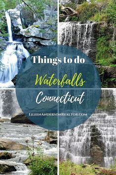 waterfalls with text overlay that reads things to do waterfalls contemplative