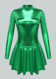 classic and elegant skirted style back zipper for easy on and off built-in shorts to keep you confident while moving made of not see-through shiny metallic stretchy material it shimmers and sparkles in the light to make you an outstanding perfect for dance wear, club wear, party wear, music festival wear, etc. Fitted Green Mini Dress With Back Zipper, Stretch Dress With Back Zipper, Metallic Fitted Mini Dress With Long Sleeves, Fitted Long Sleeve Shimmer Mini Dress, Fitted Long Sleeve Mini Dress With Shimmer, Long Sleeve Fitted Shimmer Mini Dress, Fitted Shiny Club Dress, Fitted Metallic Long Sleeve Dress, Metallic Fitted Long Sleeve Dress