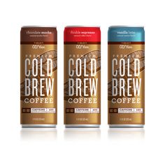 three cans of cold brew coffee