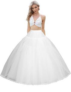 PRICES MAY VARY. 100% Polyester Imported Lace Up closure Hand Wash Only This A-Line hoopless petticoat has 8 layers hard tulle to keep shape and One soft lining to prevent scratching your skin. Elastic Waist which is Adjustable from 22-37"/56-95cm, fit for US size 2-16, Skirt Length:40"/100cm, bottom is large enough to walk and turn around. Add tulle hoopless Petticoat under the A line dress and wedding dress,the dress will look more stereoscopic. Very puffy, this petticoat crinoline for Wedding Crinoline Skirt, Hoop Skirt, Half Slip, Other Half, Line Dress, Bridal Wedding Dresses, Petticoat, Bridal Wedding, Ball Gown