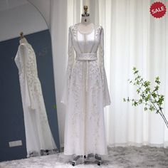 Dreamy Vow Luxury Dubai Moroccan Kaftan Ivory Evening Dresses for Women Wedding Party Elegant Long Sleeve Muslim Arabic Formal Dress 439 Ivory Evening Dress, Dresses For Women Wedding, Kaftan Design, Moroccan Kaftan, Dress Muslim, Blue Evening Dresses, Evening Dresses Plus Size, Ball Gowns Evening, Formal Party Dress