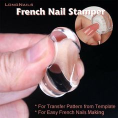 Easy-French Nail Stamper Monocle Jelly Print Silicone Transfer Print Scra&apos;mj Diy Nail Art Tools, French Tip Nail Art, Nail Art Stamping, Nail Stamper, Nail Art Stamping Plates, Jelly Nails, Nail Art Kit, Stamping Plates, Manicure Tools