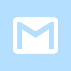 the letter m is shown in white on a light blue background, and it appears to be an email icon