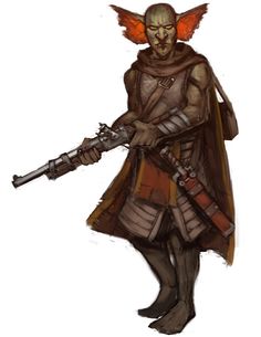 Stink by John Ariosa Goblin Gunslinger, Fae Characters, Fantasy Reference, Interesting Characters, Plaid Hat, Fantasy Concept