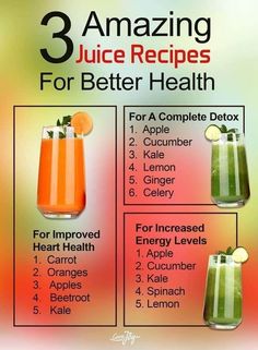 These 3 juices will take care of your health  1.  Improved Heart Health 2.  For a Complete Detox 3.  For Increased Energy Levels# Healthy Juicer Recipes, Resep Smoothie, Juice Cleanse Recipes, Detox Juice Recipes, Resep Diet, Juicer Recipes, Juice Diet, Detox Drinks Recipes, Healthy Juice Recipes