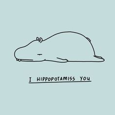 a drawing of a rat with the words i hippopotamis you on it