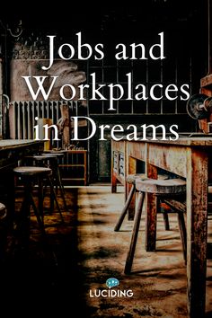 the cover of jobs and workplaces in dreams, with an image of a table