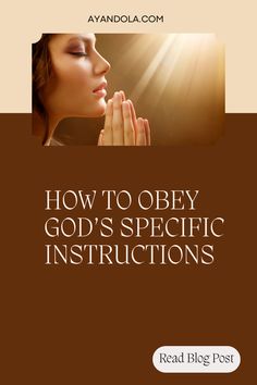 How to Obey God's Specific Instructions You Matter, God Is