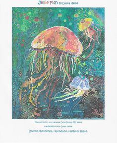 the cover of jellyfish by lauren heinee, with an image of two jelly fish