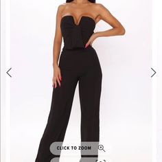 Super Cute Strapless Jumpsuit Xs New With Tags! Chic Strapless Jumpsuits And Rompers For Going Out, Chic Strapless Bodysuit For Night Out, Black High-waisted Strapless Jumpsuit For Night Out, Strapless Pantsuit For Night Out, Stretch High Waist Strapless Jumpsuit For Night Out, Black Strapless Jumpsuits And Rompers For Date Night, Stretch Strapless Jumpsuit For Night Out With High Waist, Stretch Strapless High-waist Jumpsuit For Night Out, Strapless Black Jumpsuit For Date Night