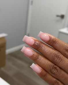 Acrylic Natural Nails, Natural Fake Nails, Nails 23, Short Natural Nails, Pink Toe Nails, Fail Nails, Short Gel Nails, Ombre Acrylic Nails, Board Quotes