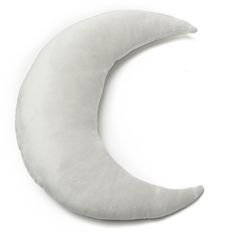 a crescent shaped pillow on a white background