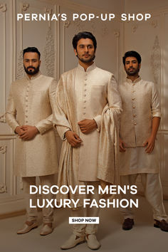 Discover a symphony of style at Pernia's Pop-Up Shop Men's! From timeless Sherwanis to casual Kurta Sets, and the fusion charm of Indowestern, to the classic elegance of Nehru Jackets. Explore our curated collection, where every piece is a masterpiece. Swipe through to elevate your wardrobe with the finest in men's fashion. #Perniaspopupshopmen #menswear #ethnic #whatiworewastrending #ppuslove Luxury Menswear, Designer Ethnic Wear, Nehru Jackets, Menswear Collection, Ethnic Wear, Pop Up Shop, Pop Up, Designer Clothing, For Men