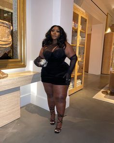 Plus Size Birthday Outfit, Birthday Outfit Plus Size, All Black Affair, 30th Birthday Outfit, 4 Drawing, Plus Size Looks, Big Girl Fashion, Looks Black