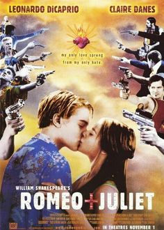 Romeo + Juliet / Director: Baz Luhrmann Romeo And Juliet Poster, Romeo Juliet 1996, Juliet 1996, Romeo Ve Juliet, Juliet Movie, Vintage Films, Romeo Und Julia, Horror Vintage, Baz Luhrmann