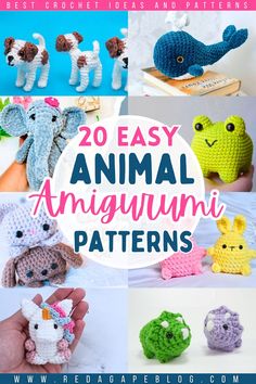 20 easy animal amigurm patterns to crochet and knit for beginners