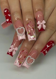 Nails Winter, Really Cute Nails, Soft Nails, Kawaii Nails, Pink Acrylic Nails, Funky Nails