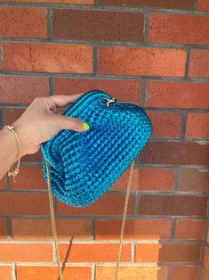 Handmade Turquoise Metallic Leather Small Pouch Clutch Bag or - Etsy Crochet Evening Bag, Strap Crochet, Cute Makeup Bags, Luxury Clutch, Handmade Clutch, Wedding Clutch, Metallic Yarn, Small Pouch, Gifts Anniversary