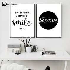 there is always a reason to smile and it will be positive quote printable wall art