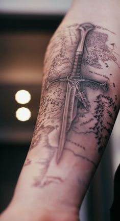 Tattoos Lord Of The Rings, Mens Forearm Tattoos, Lotr Tattoo, Concerning Hobbits, No Regrets, Photo Pose For Man, Great Tattoos, Forearm Tattoo Men, Aesthetic Instagram Theme