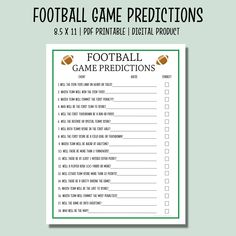 printable football game prep sheet for kids