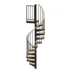 a spiral staircase is shown on a white background