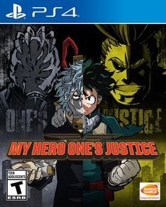 the cover for my hero one's justice, with an image of two characters