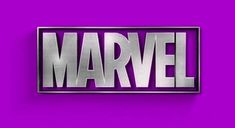 the word marvel on a purple background