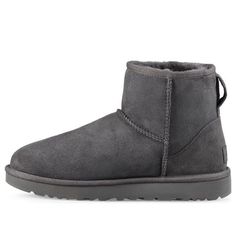 UGG W Classic Mini II 1016222-GREY (SNKR/Women's) Mini Uggs, Ugg Classic Mini Ii, Ugg Slides, Classic Ugg Boots, Nike Tracksuit, Ugg Classic Mini, Sheepskin Boots, Ugg Classic, Classic Boots