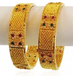 Kadas Bangles, Gold Bangle Watch, Plain Gold Bangles, Bangles Collection, Kada Bangles