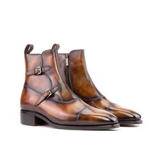 Georgo Octavian Patina Boots - Premium Men Dress Boots from Que Shebley - Shop now at Que Shebley Patina Style, Brown High Heels, Narrow Waist, Buckle Boot, Jodhpur Boots, Botas Chelsea, Custom Made Shoes, Men’s Boots, Cuban Heels