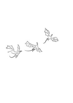 a black and white drawing of leaves flying in the air