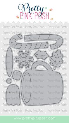 pretty pink posh frosty winter clear stamps