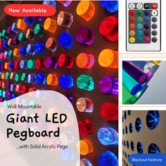 the giant led pegboard with solid acrylic pegs is available for purchase