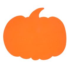 an orange pumpkin cut out on a white background